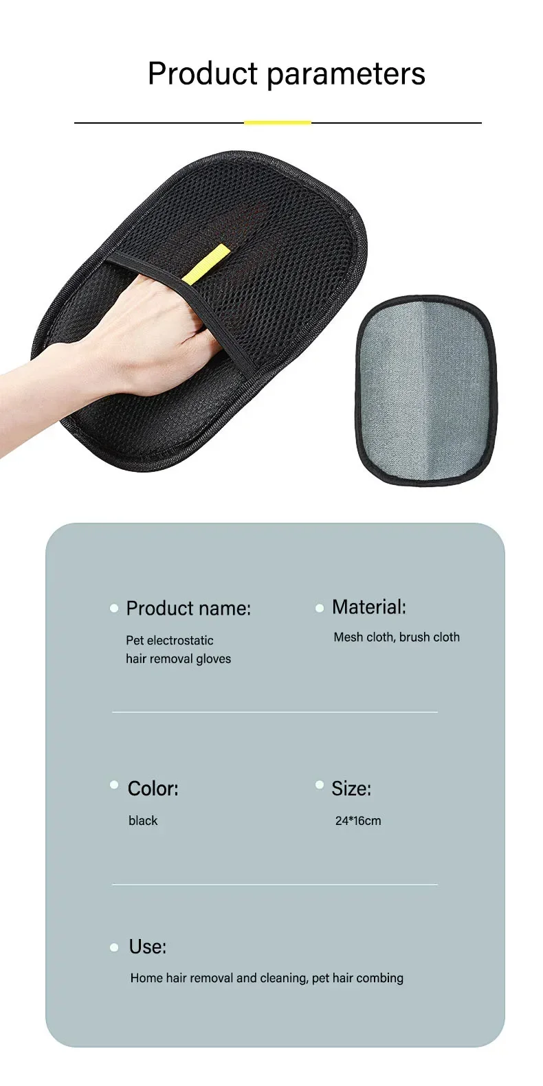 Tierhaarentferner-Handschuh Tierhaarentferner-Handschuhe Entfilzungsbürste Handschuh für Katzen und Hunde – Detail 8