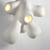 북유럽 디자이너 거실 LED 샹들리에 크리 에이 티브 바 섬 레스토랑 수지 펜던트 램프 레트로 호텔 홈스테이 장식 조명 6