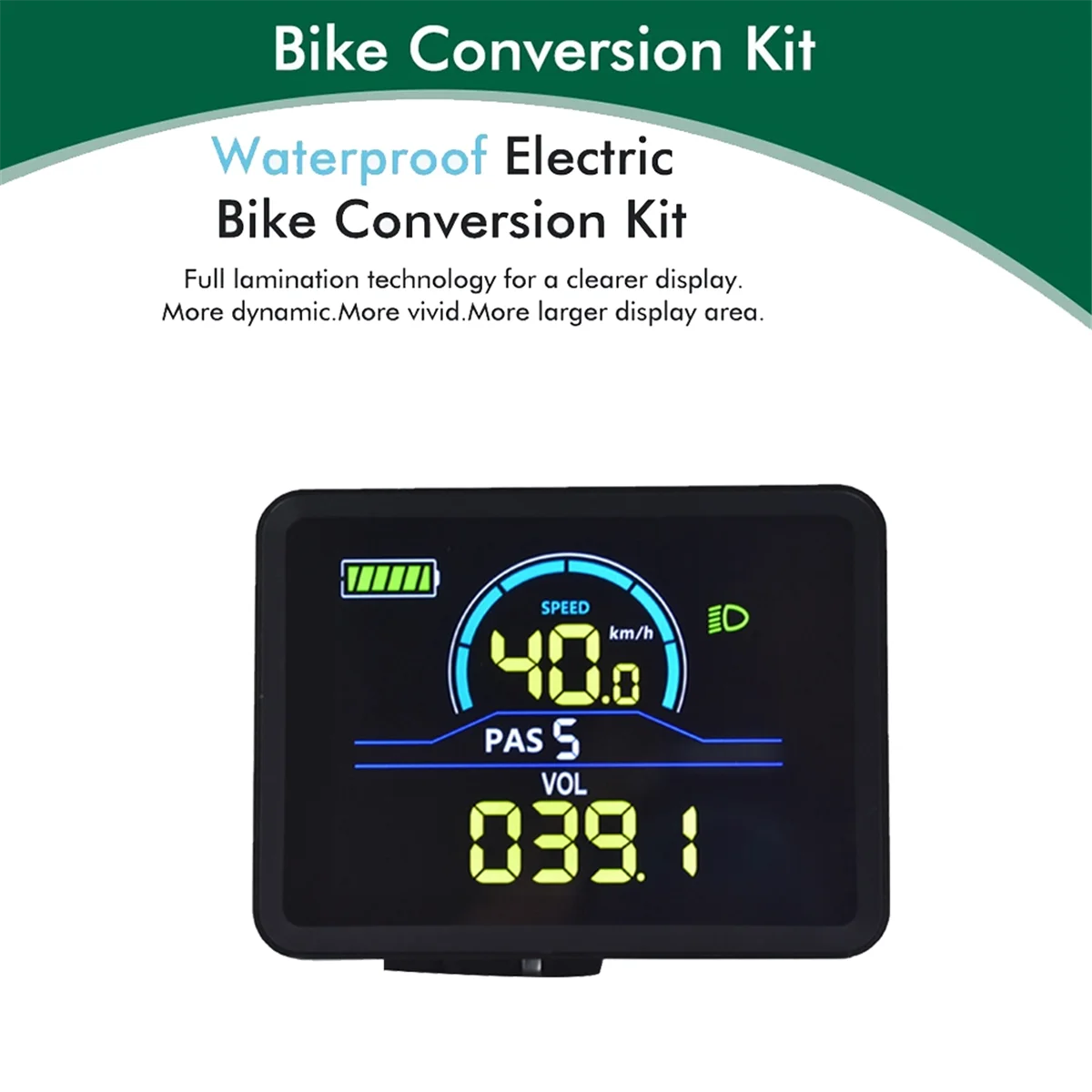 P5C Electric Bike LCD Display Meter 24V-60V Ebike Intelligent Display IP67 UART Colorful LCD Display Meter 6PIN