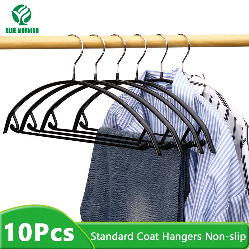 Clothes Rack Non-slip PVC Coat Hanger 42cm Adult Clothes Hanger Home Hanger Dormitory Bedroom Hangers Wet Dry Dual-use Wholesale