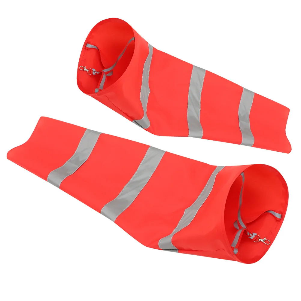 

2 Pcs Windsock Flags for outside Directional Indicator Reflective Outdoor Hanging Garden Decorations Red Windsocks Indicating