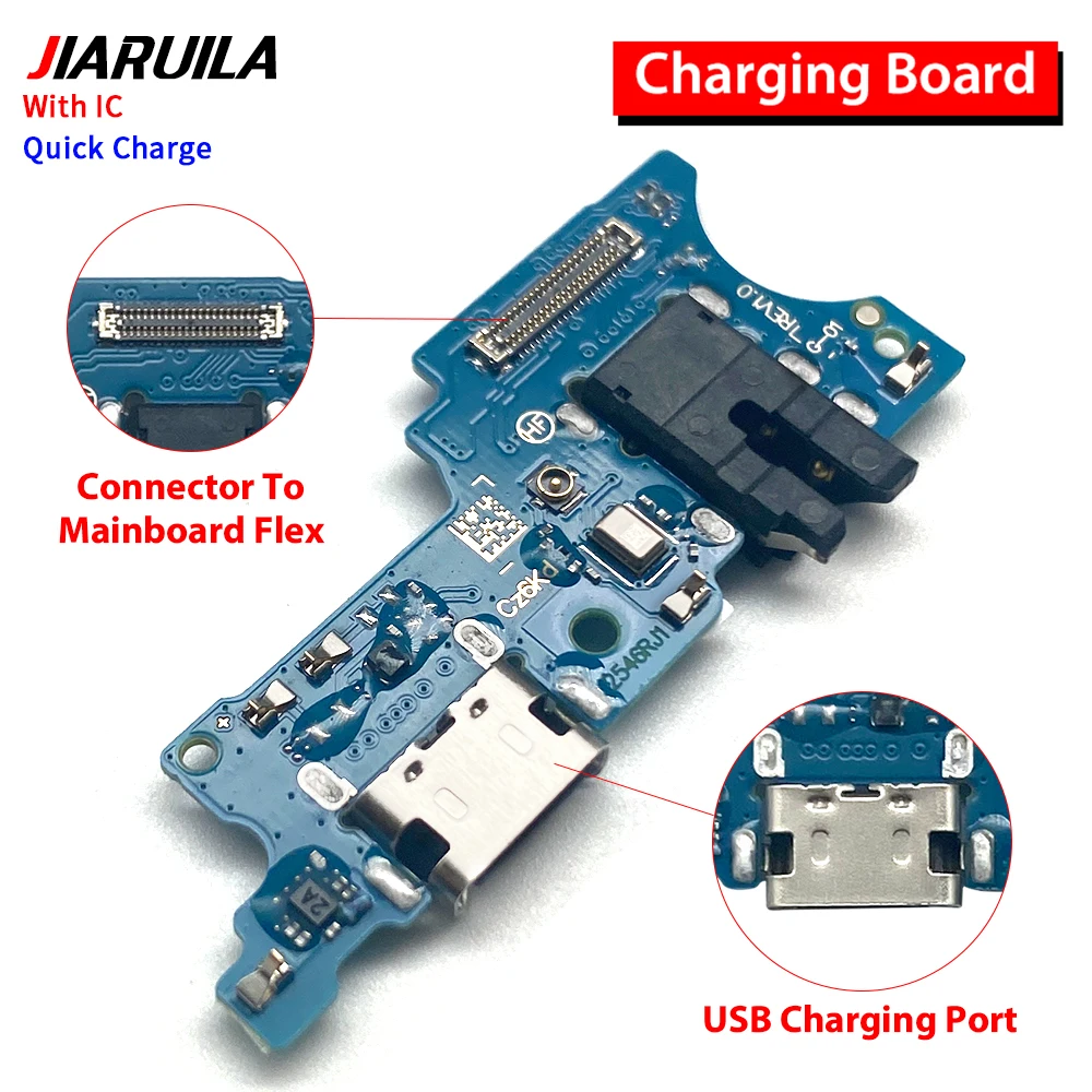 50Pcs，For Samsung A07 4G A17 A26 A56 M55 M56 5G USB Charging Port Mic Microphone Dock Connector Board Flex Cable Repair Parts