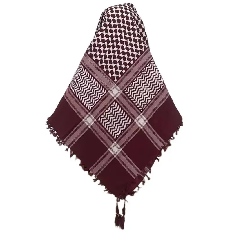 

652F Breathable Arab Hijab Shemagh Neckerchief Arabian Headscarf Desert Head Covering