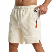 New Summer Men Zipper Pocket Sweatpants Casual Shorts Men's Beach Shorts Basketball Short Trousers Print Label Sportswear Men 5