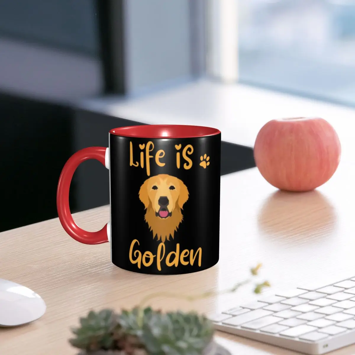 GOLDEN RETRIEVER Quote Mug Funny Ceramic Coffee Cups Tea Mugs Milk Cup Drinkware Gift for Woman Man