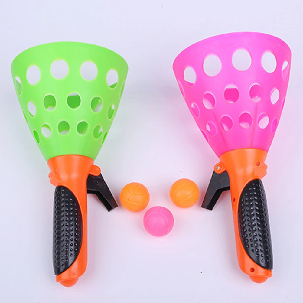 2 قطعة كرة استقبال الطرد للأطفال في الهواء الطلق إطلاق كرات الصيد قاذفة إرم الأسرة متعة لعبة بلاستيكية مقاومة للماء