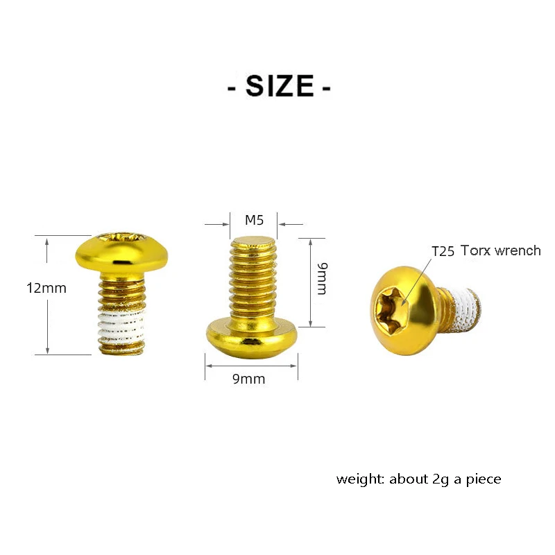 6 ~ 72 шт. велосипедные дисковые тормозные винты T25 M5x9 стальные цветные крепежные винты для дорожного велосипеда MTB дисковые крепежные детали