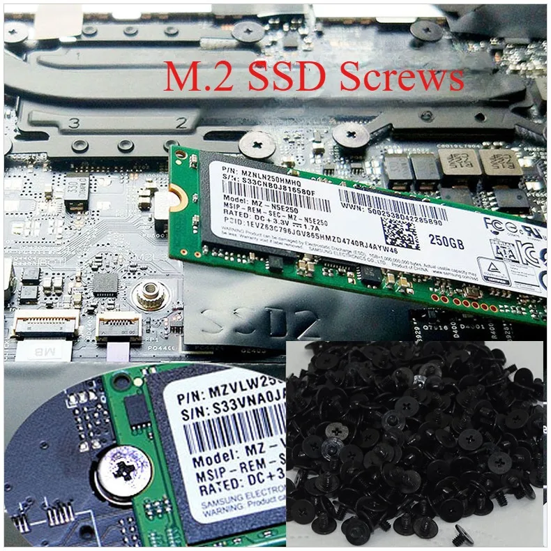 

50Pcs 100Pcs 200Pcs M.2 SSD Screws for Dell M 2*3mm Laptop Screw
