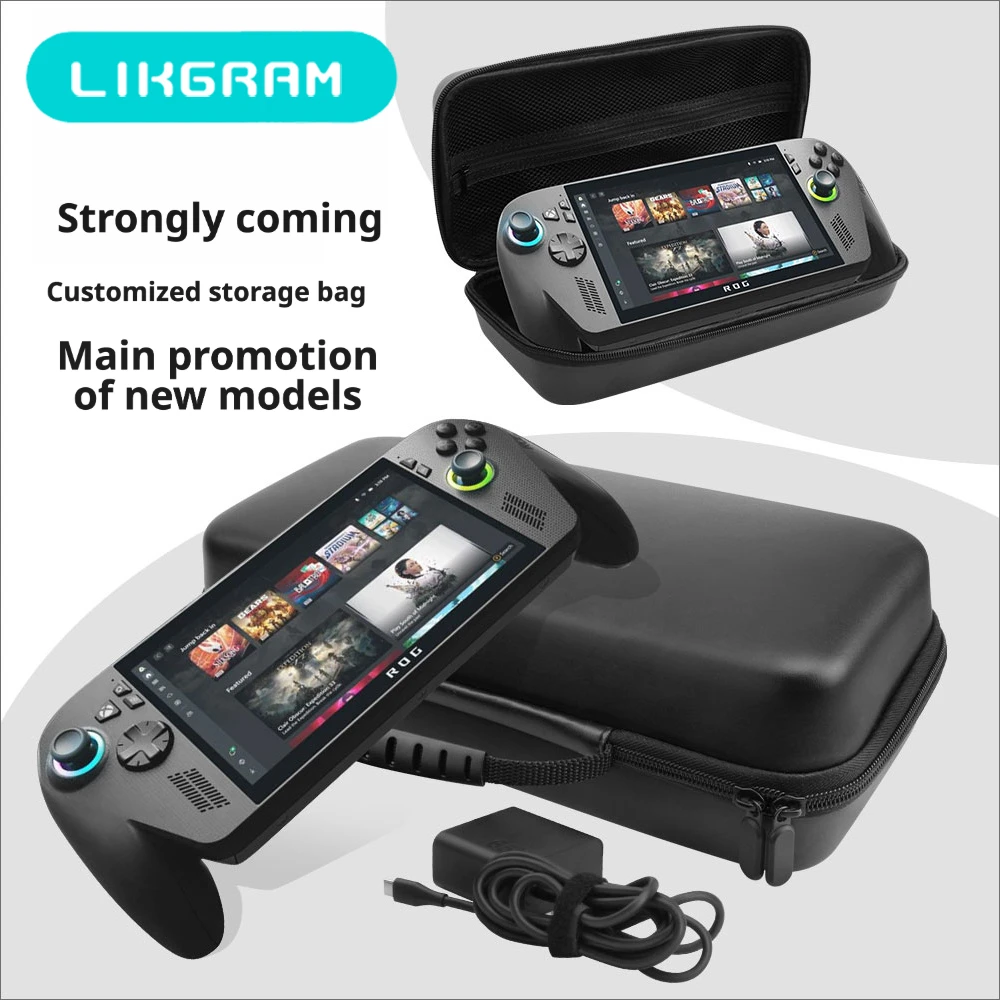 

For ROG Xbox Ally X ,MSI Claw8 Game Console Handheld Carrying Case EVA Leather Texture Waterproof Shockproof Handbag DY-ROG002B