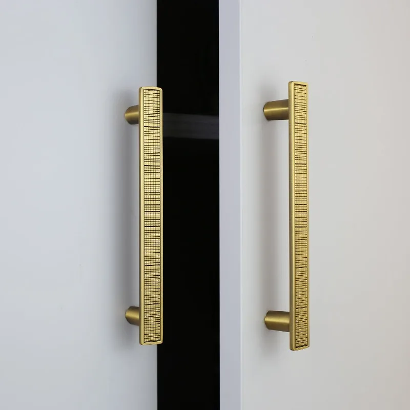 Middle Ancient Style Retro Handle Clothes Cabinet Drawer Stripes Modern New Chinese Style Cabinet Door Long Handle