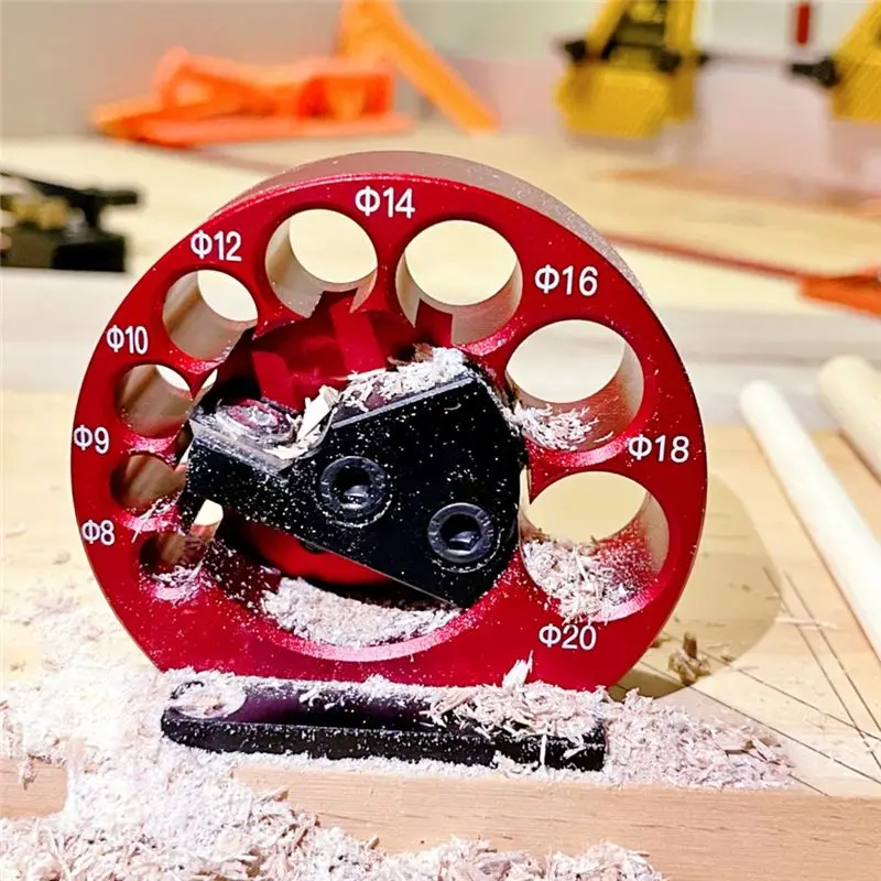 AT21-8-Holes Dowel Maker Jig Kit 8Mm-20Mm Woodworking Electric Drill Milling Dowel Round Rod Auxiliary Tool