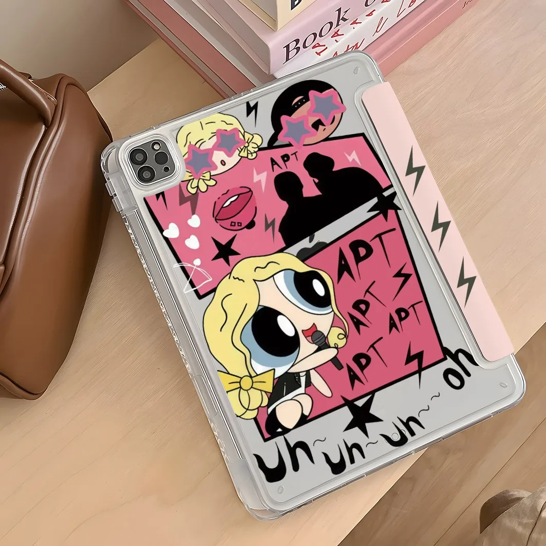 Singing Girl Pen Slot Tablet Case For Mini7 6 iPad Pro 2024 2022 2021 2020 2019 2018 2017 11 10 9 8 7 6 5 Air7 6 5 4 3 2 1 Cover