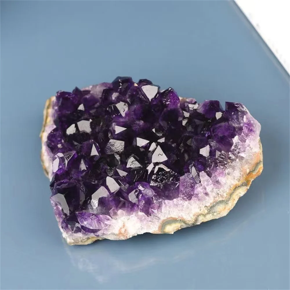

Amethyst Stone Natural Purple Crystals Cluster Druzy Geode Mineral Rock Healing Crystal Energy Wand Craft for Home Decor