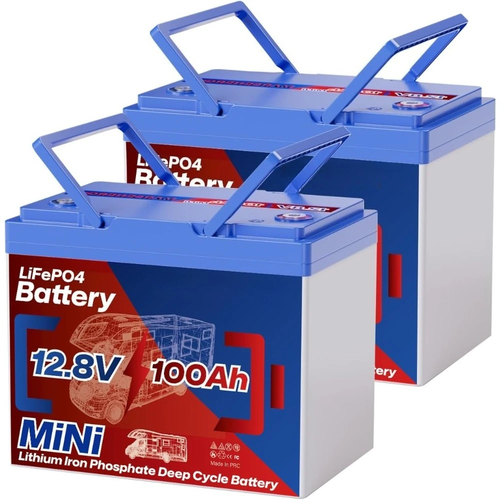 

12V 100Ah Lifepo4 Battery, Bci Group 24, Built-In 100A Smart BMS, 4500 To 15000 Deep Cycle Grade A Cells Lithium Battery For Rv