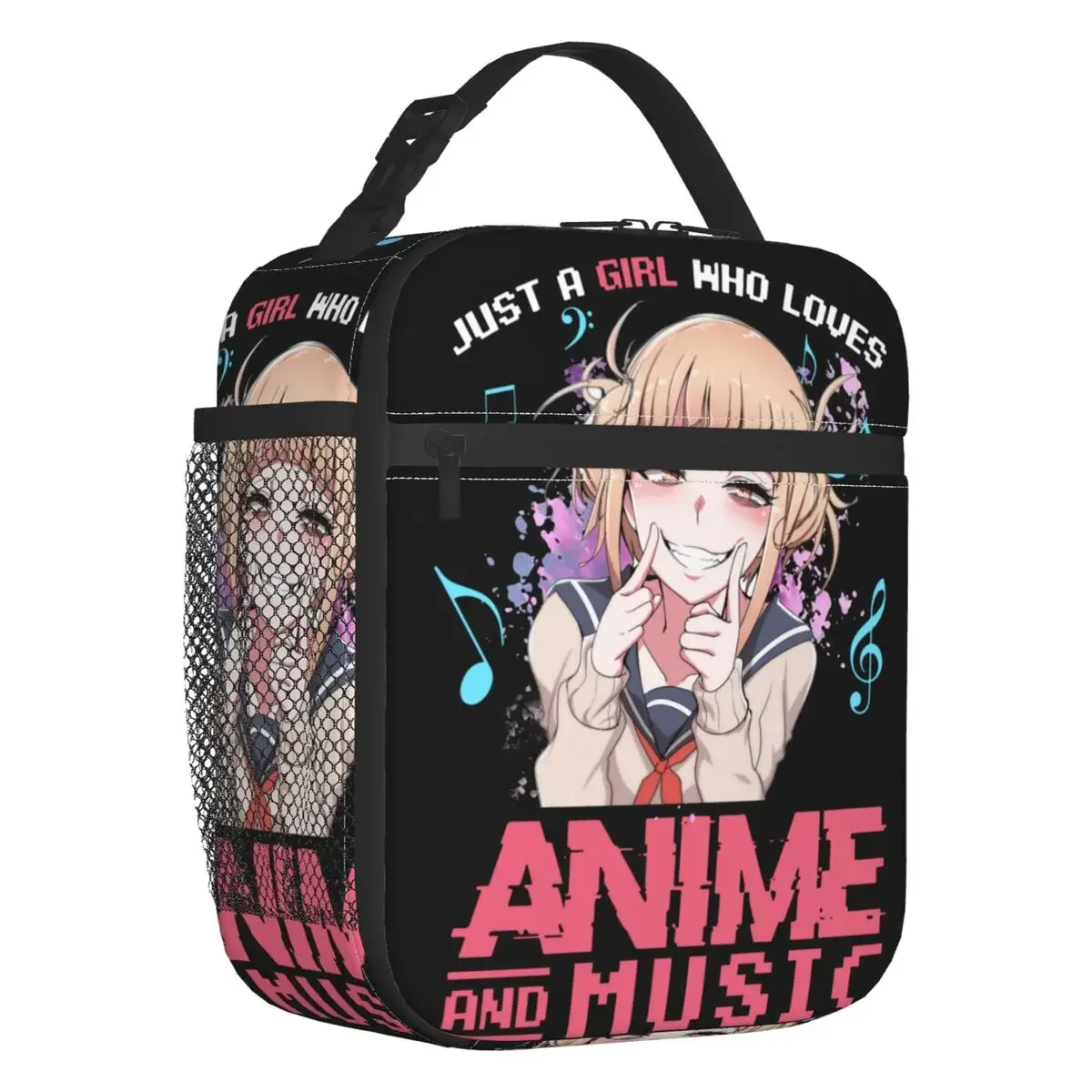 Just A Girl Who Loves Anime Music Himiko Toga Insulated Lunch Bag Portable  Cooler Thermal Lunch Tote Beach