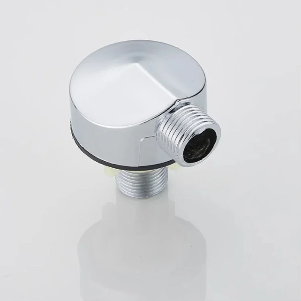 1pc Chrome Colour Shower Elbow Outlet Hose Connector Wall Outlet Round Shower Valve Home Improvement For Concealed Shower Valves