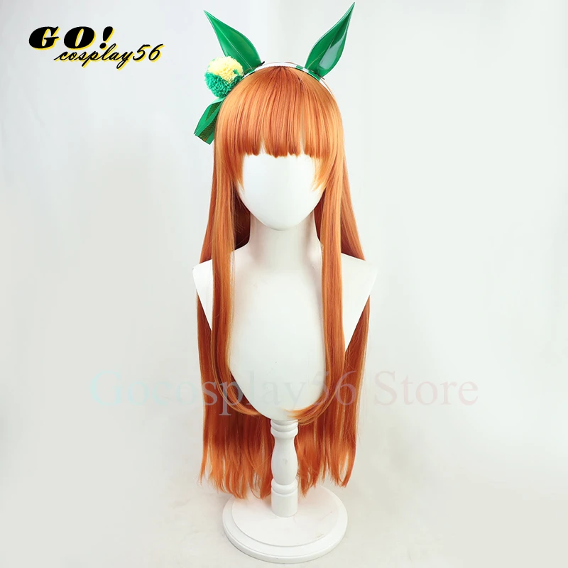 Umamusume: xinh Xắn Derby Im Lặng Suzuka Cosplay Bộ Tóc Giả Tai Đuôi Redish Nâu Thẳng Tóc Dài Nữ Cô Gái Thần Tượng Mới Vai Trò Chơi