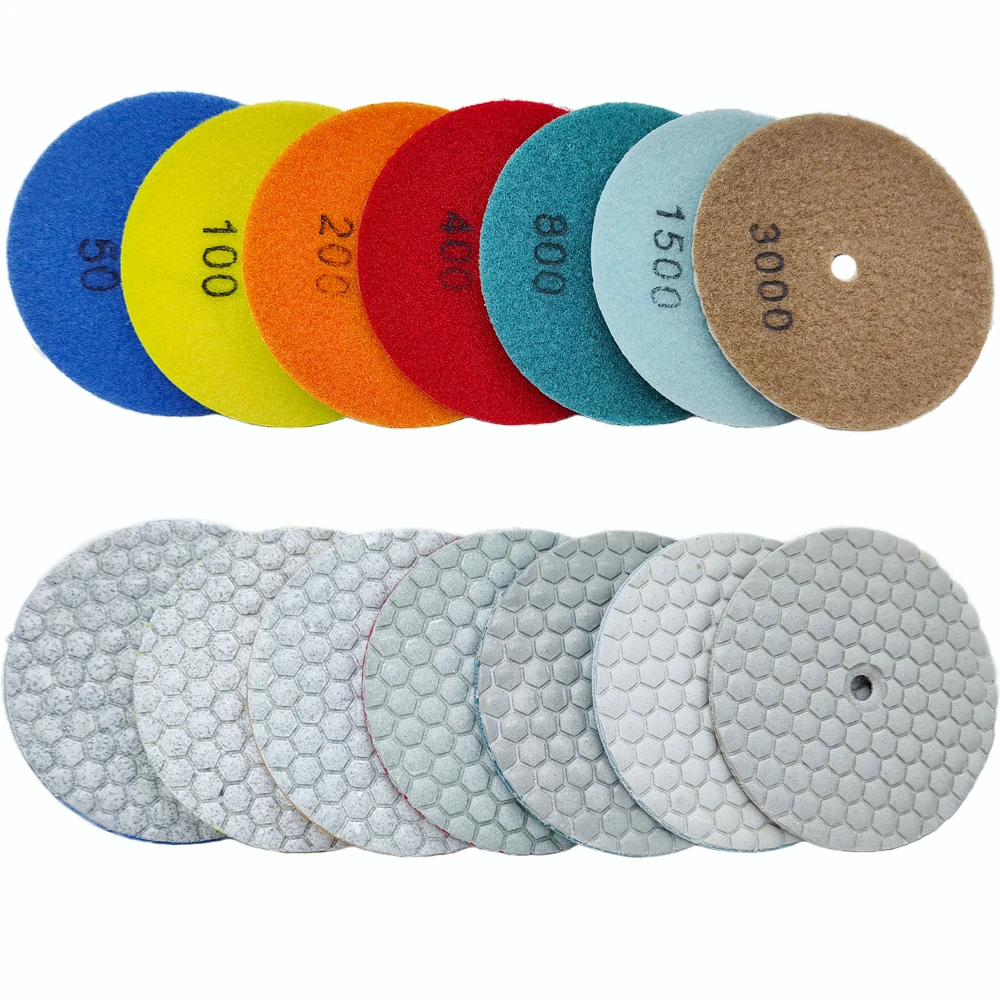 

Diamond Dry Polishing Pad 4 Inch 100MM Sharp Type For Granite Marble Stone Tile Sanding Disc Grit 50-3000#