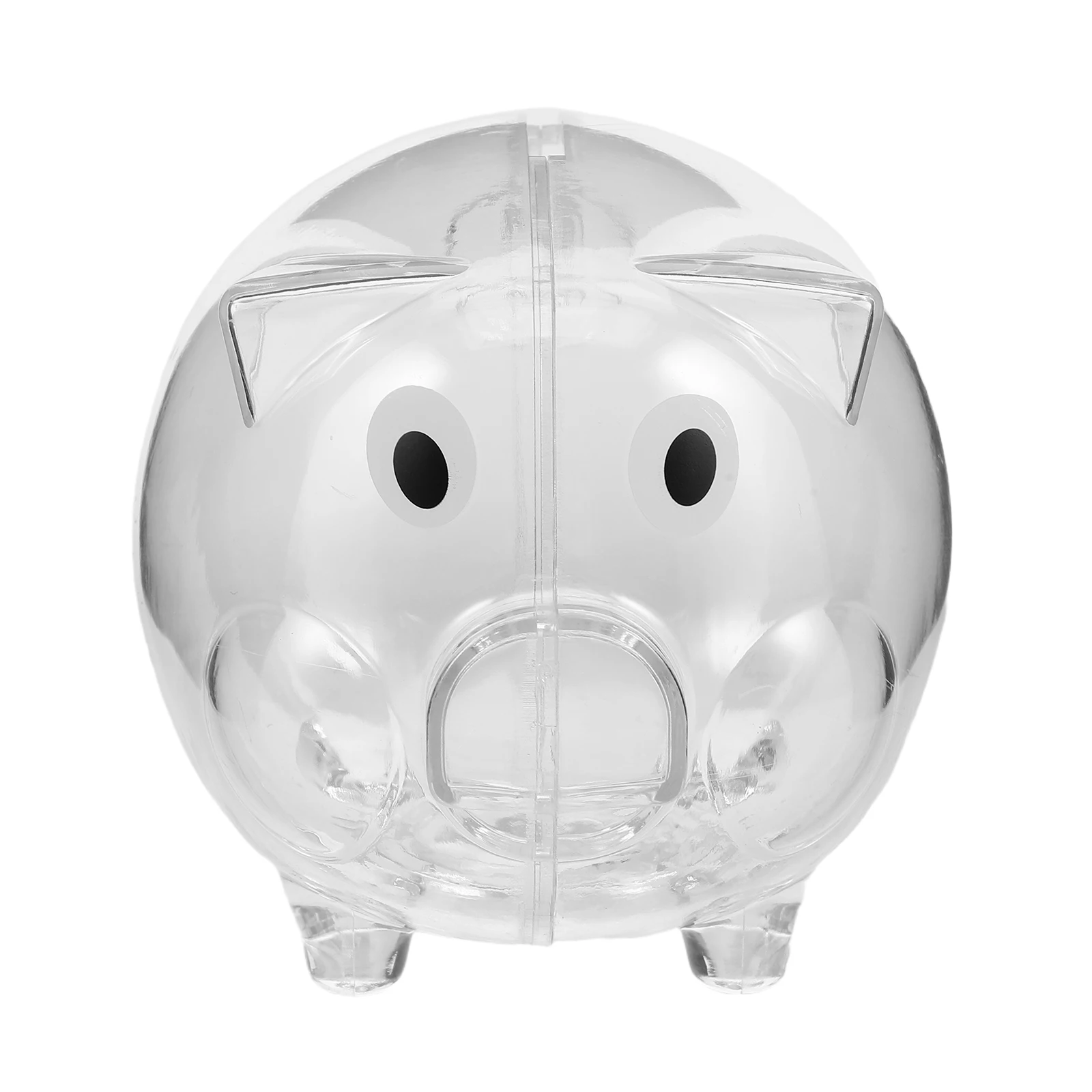 2 個貯金箱かわいい貯金箱クリアプラスチック瓶透明コインボックス動物の形の安全な現金保管