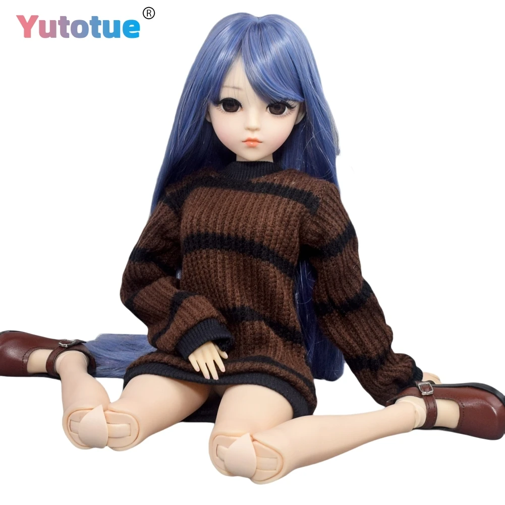 

YUTOTUE 1/3 BJD Doll Long Hair Wig Girl Doll Dress up Sweater 24 inch Height Kids Toy Lifelike