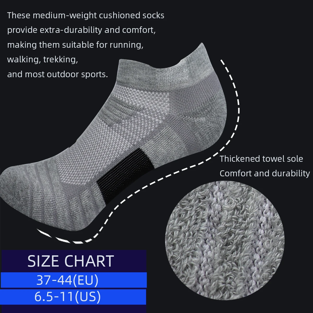 1/3 Pair Men\'s Cycling Sport Socks Basketball Running Compression Ankle Sock Black White Anti-slip Bicycle Mtb Cycling Sock