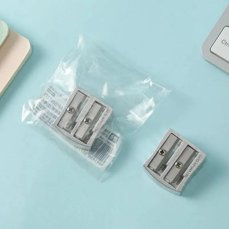 M&G Double Hole Metal Pencil Roller Coarse and Fine Pencil Knife Pencil Sharpener Rust Resistant and Durable