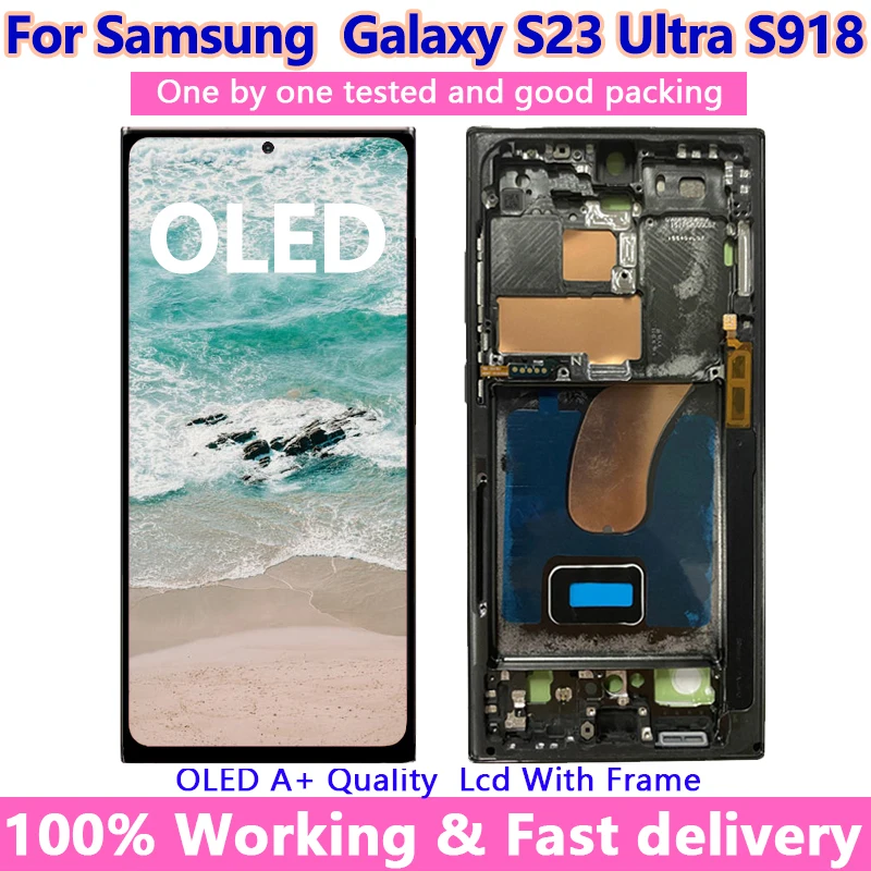 Novo Display LCD Touch Screen Super OLED para Samsung Galaxy S23