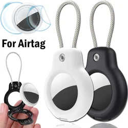 For Apple AirTag Keychain Holder Anti Lost Case Keychain Key Ring Luggage Lock Tag Protective Sleeve Film for Air Tag AirTags