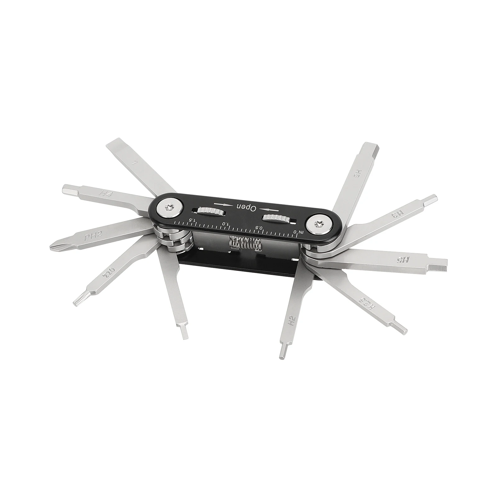 HDRIG Folding Multi-Tool with Allen Wrenches Screwdrivers Folding Pocket 10-in-1 Screwdrivers Kits