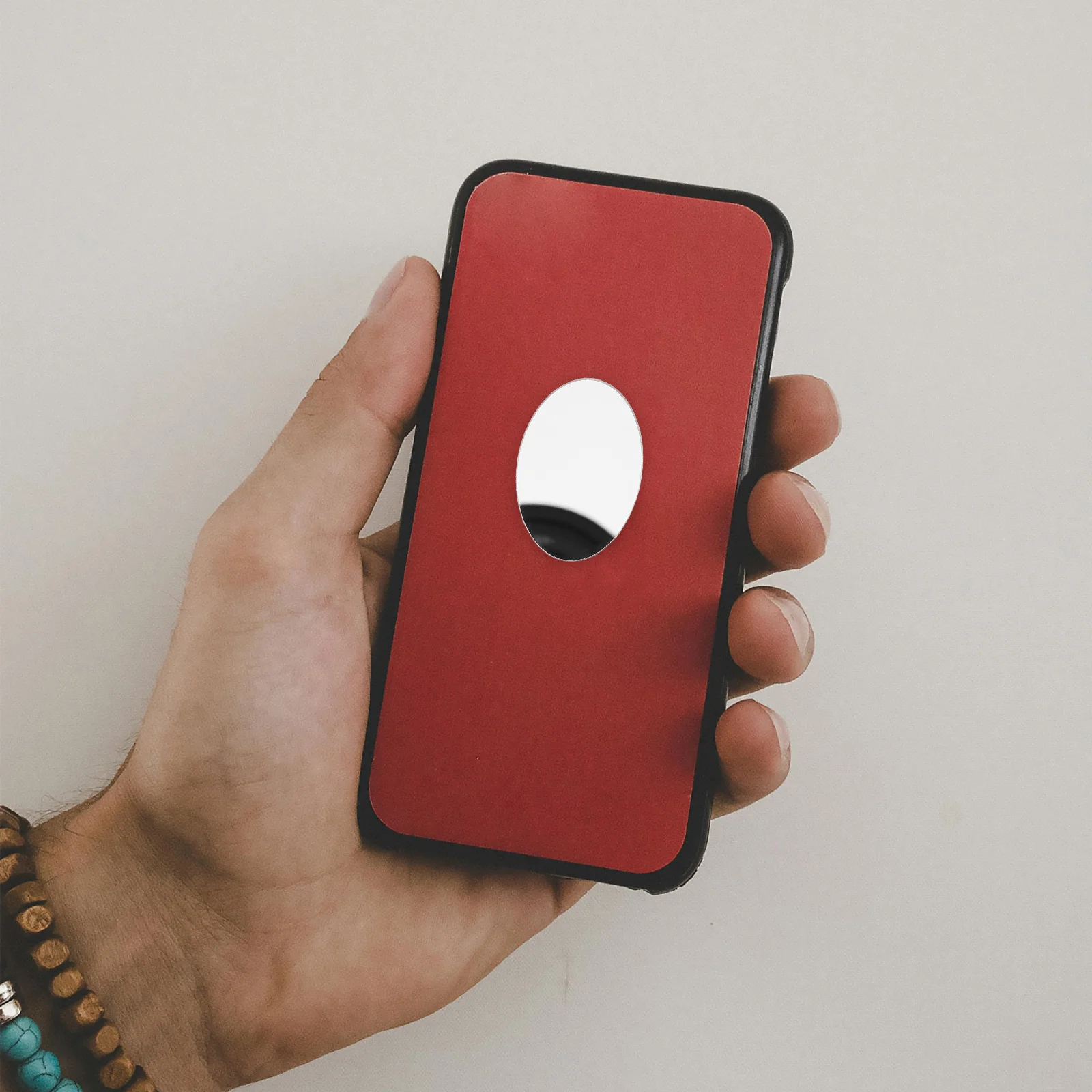 5 pçs espelho adesivo telefone pingente adesivo plano para caso móvel compacto viagem maquiagem espelho resistente a riscos superfície prata