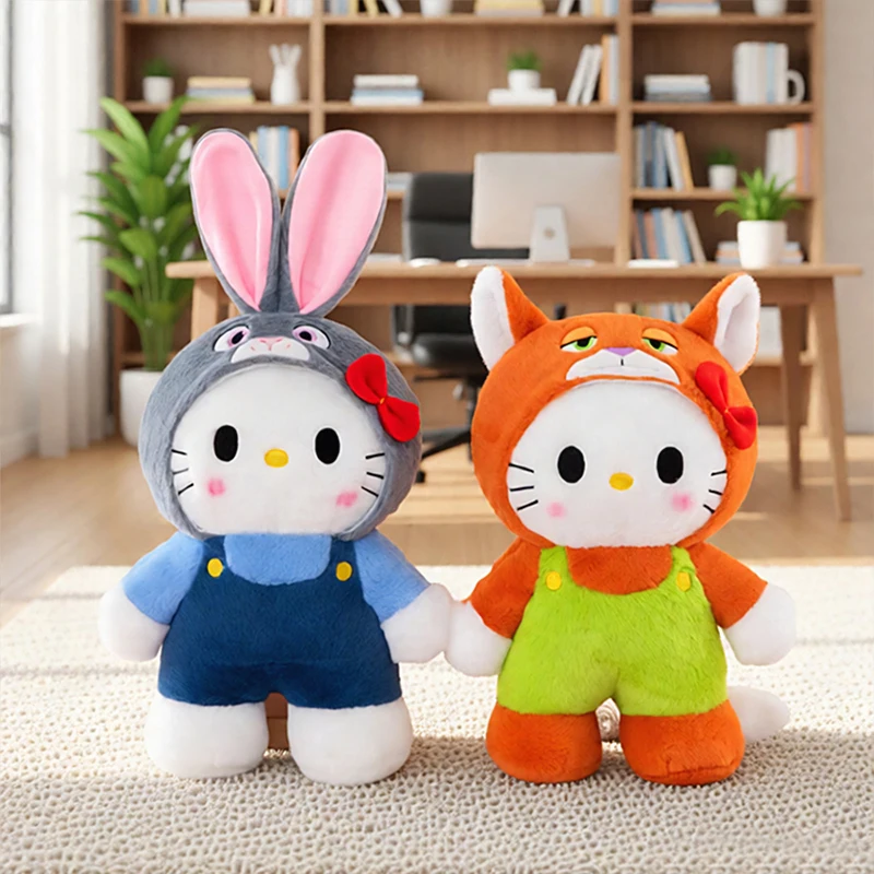 

Sanrio 70cm Hello Kitty Cross Dressing Jack Judy Plush Toy Stuffed Anime Cartoon Baby Dolls Fill Toy Decorations Girls Kids Gift