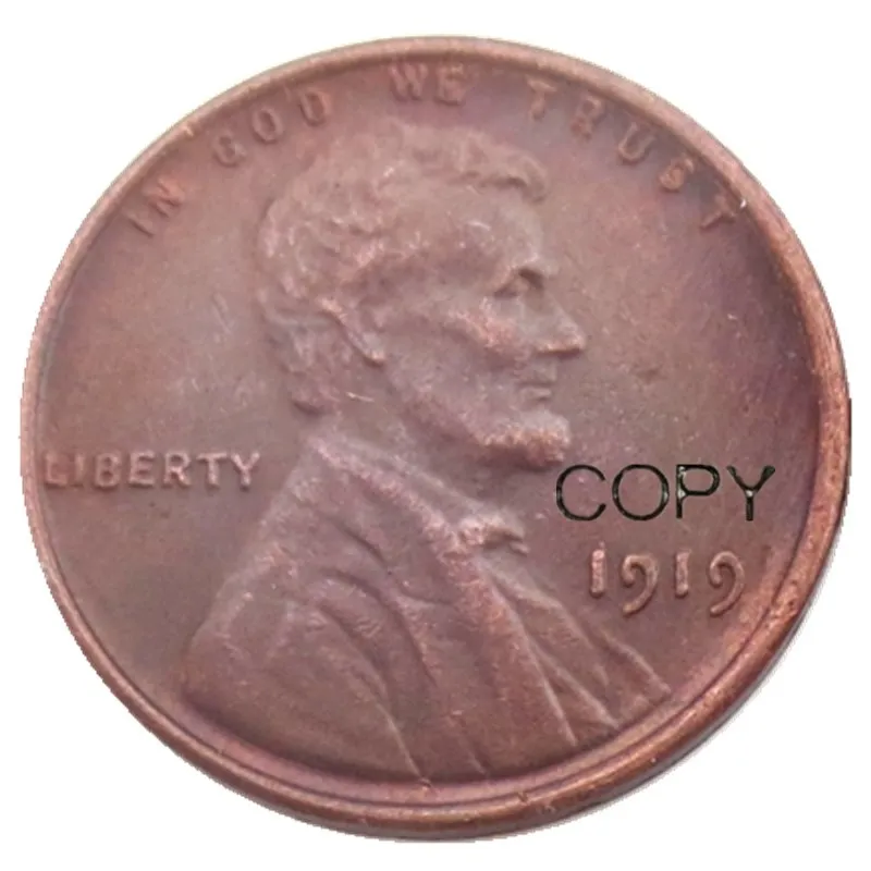 US 1919P/S/D Wheat One Cent 100% Copper Copy Coin