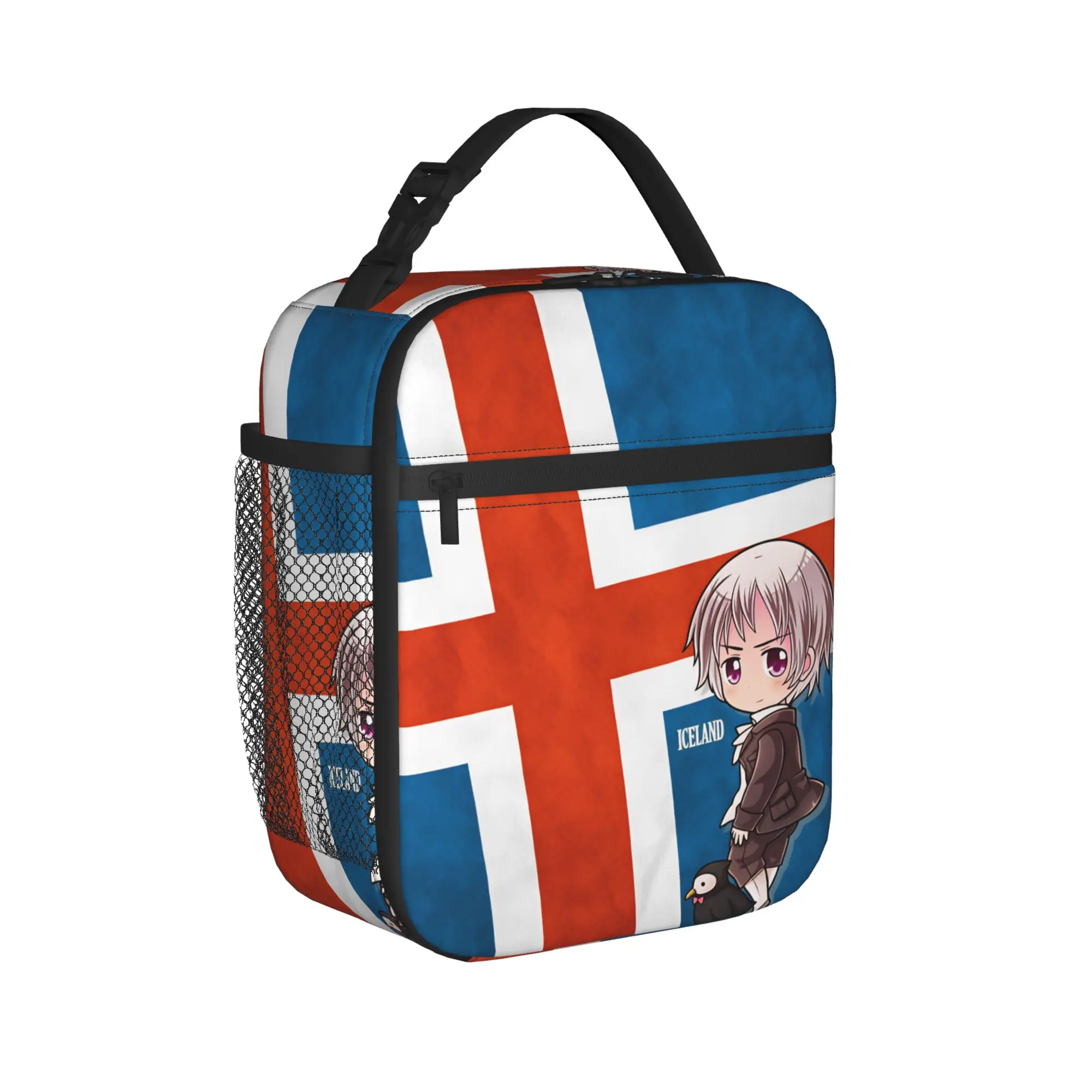 Hetalias Axis Powers Characters Nation Flag Lunch Bag  Lunch Box Office Portable Thermal Lunch Bags For Unisex Oxford Cooler Bag