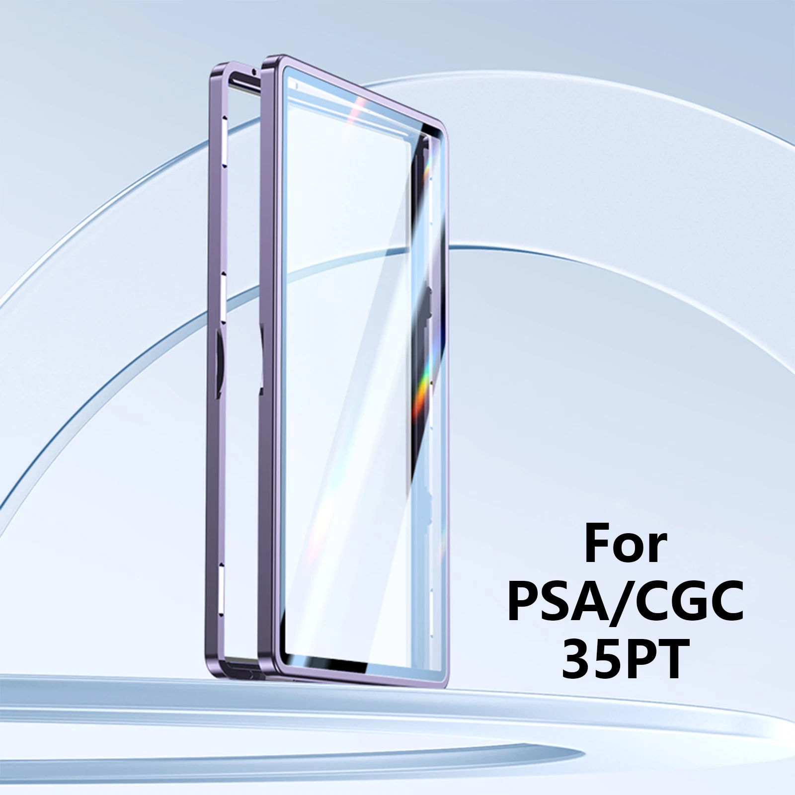 Schutzhülle für abgestufte Karten aus Aluminiumlegierung für PSA/CGC-Platten, UV- und kratzfeste Sammelkarten-Magnet-Display-Halterbox