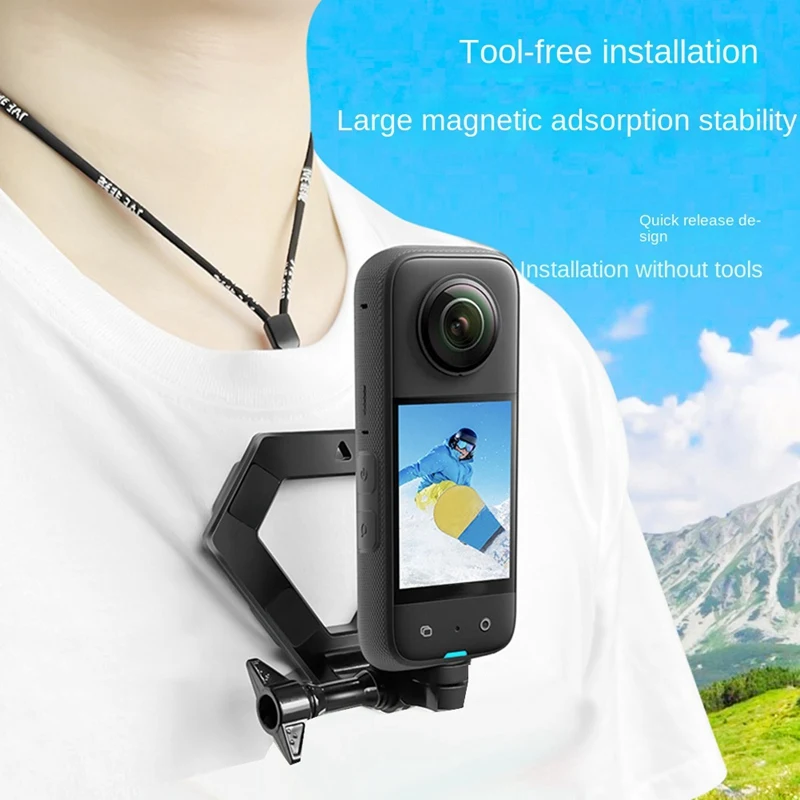 RISE-Magnetic Action Camera Quick Release Bracket Release Bracket For Gopro Hero Insta 360 DJI Mobile Phone