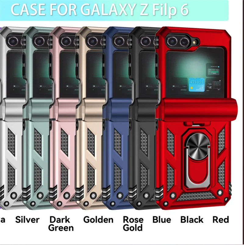 

For Samsung Galaxy Z Flip 6 Luxury New Anti Drop Vehicle mount Cover Phone Case for Galaxy Z Flip 6 Phone Case