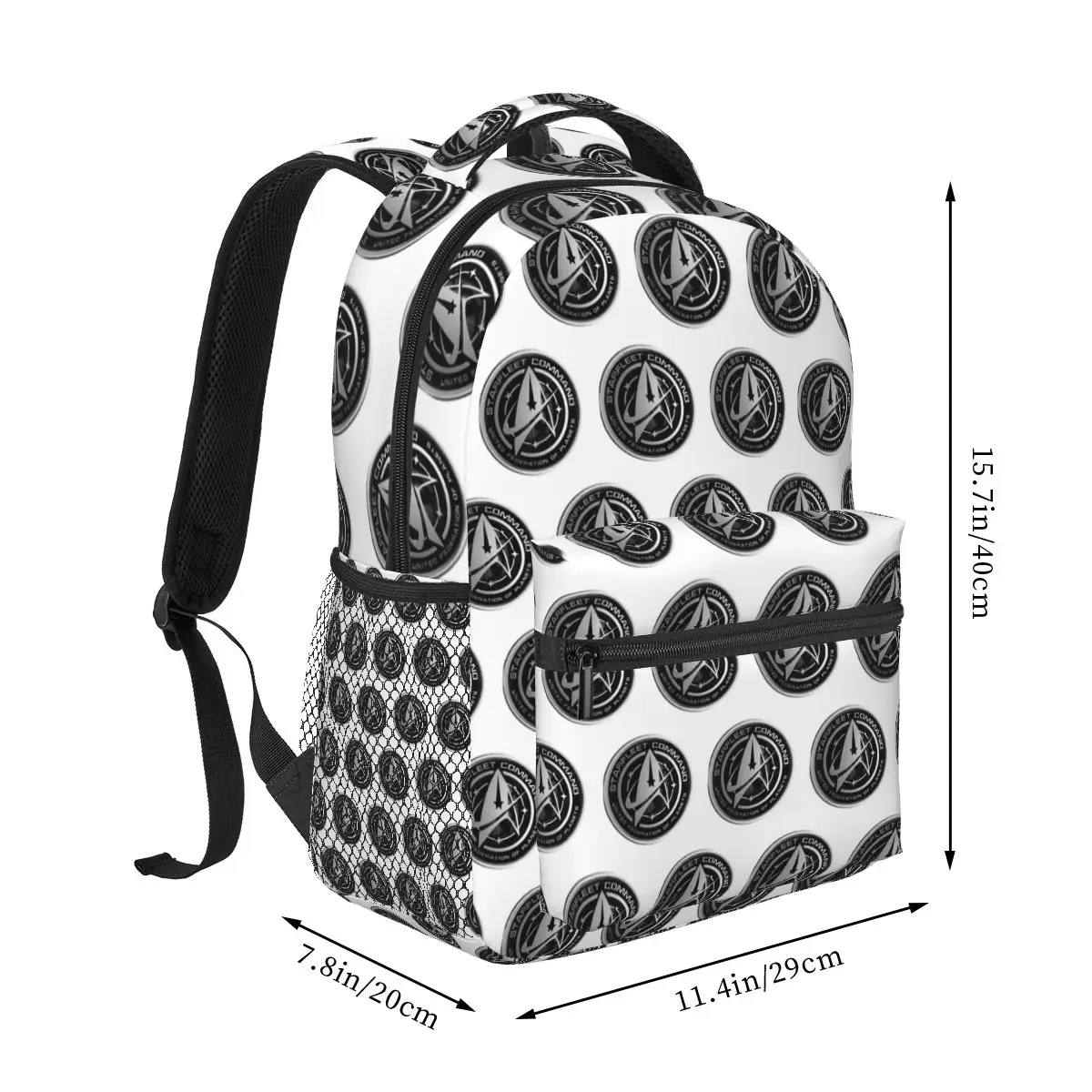 Star Treks Science Fiction TV Series Student Backpack Bag Hiking Travel Daypack for Boys Girls Fashion Bookbag Shoulder Bags