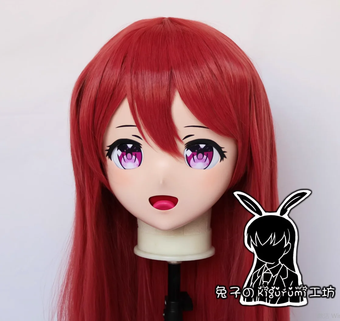 (RB28041)Customize Full Head Quality Handmade Female/Girl Resin Japanese Anime Cartoon Character Kig Cosplay Kigurumi Mask