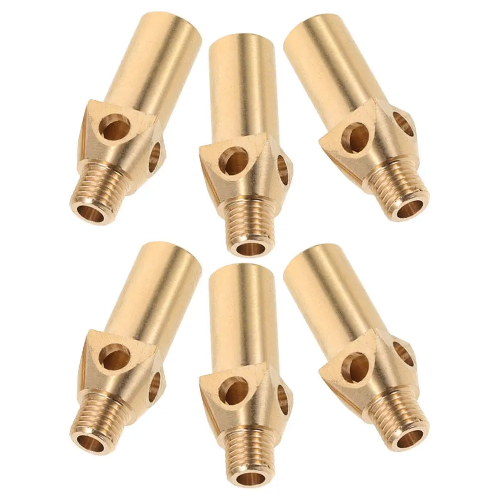 

6Pcs Heavy Duty Brass Propane Gas Burner Nozzles Versatile Flame Stable for Grill Rv Camping Stove Wok Burner Gas Regulator