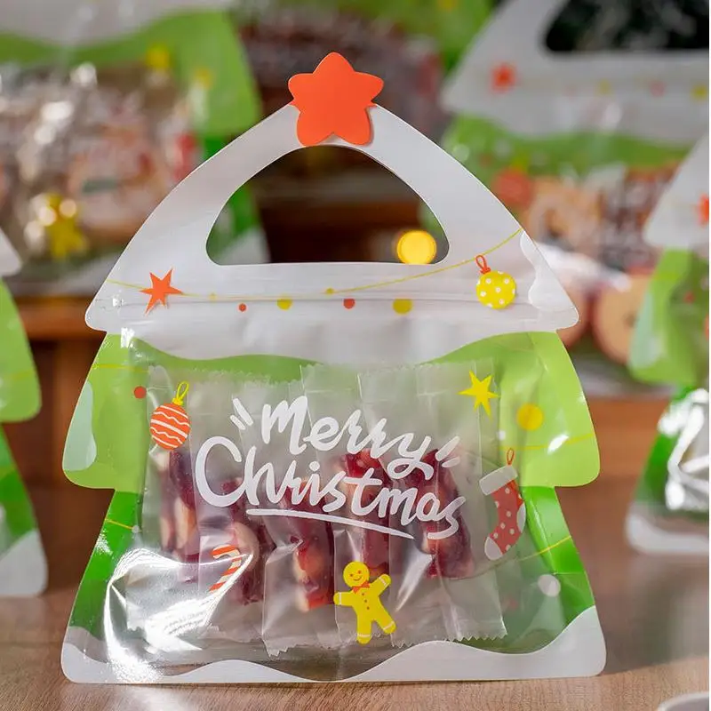 

25Pcs Christmas Gift Bags Set With Santa Elk Snowflake Pattern Thickened Non-Woven Waterproof Tote Bags Outdoor Gadgets