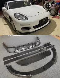 For Porsche Panamera 970.1 2010-2013 High Quality Real Carbon Fiber Front Lip Rear Diffuser Bumper Side Skirt Spoiler Body Kit