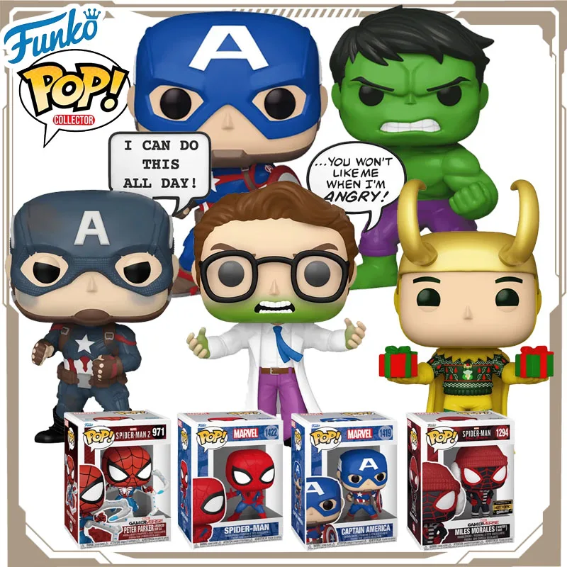 

In Stock Funko Pop Original Marvel Captain America Hulk Spider-Man Myers Norman Action Figure Toys for Boys Girls Kids Gift