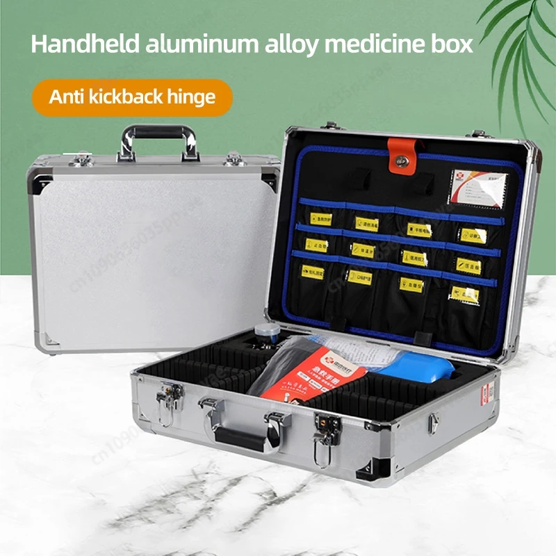 

All-aluminum Alloy Medical Drug Equipment Portable Storage Box Layered Storage Drug Suitcase Supports LOGO Customization