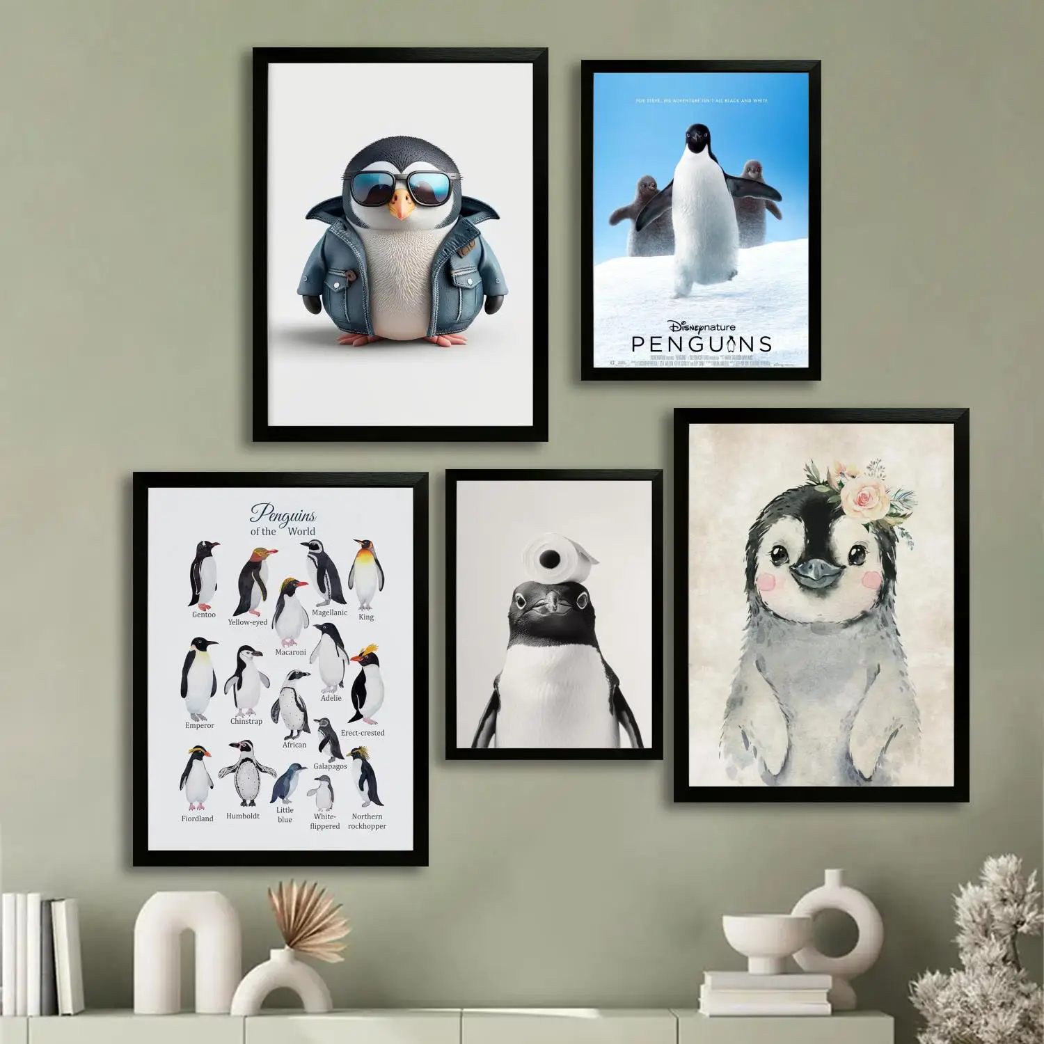 

Disneynature Penguins Canvas Art Poster and Wall Art, Picture Print, Modern Family Bedroom Decor, Posters,Decorative painting
