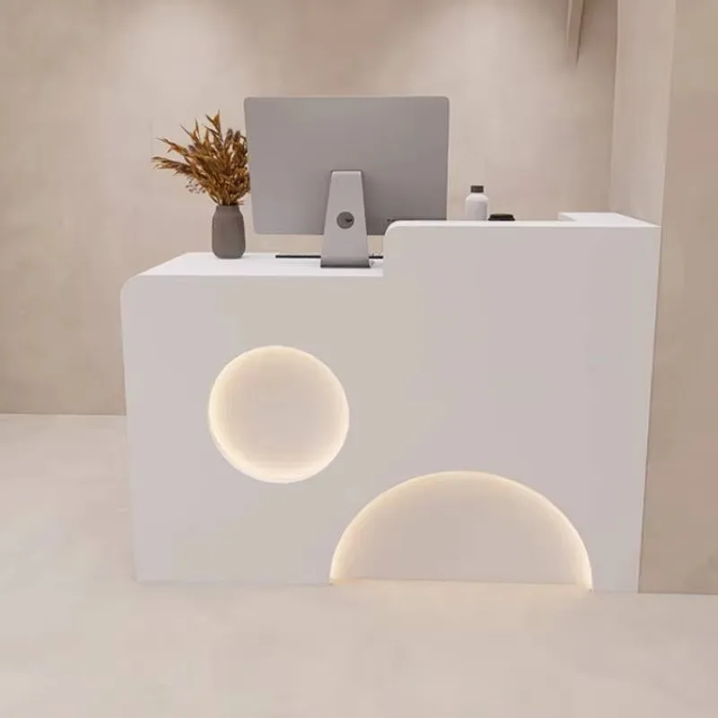 

Aesthetics Display Reception Desks Beauty Logo Luxury Salon Reception Desks Computer Office Bancone Da Reception Furniture