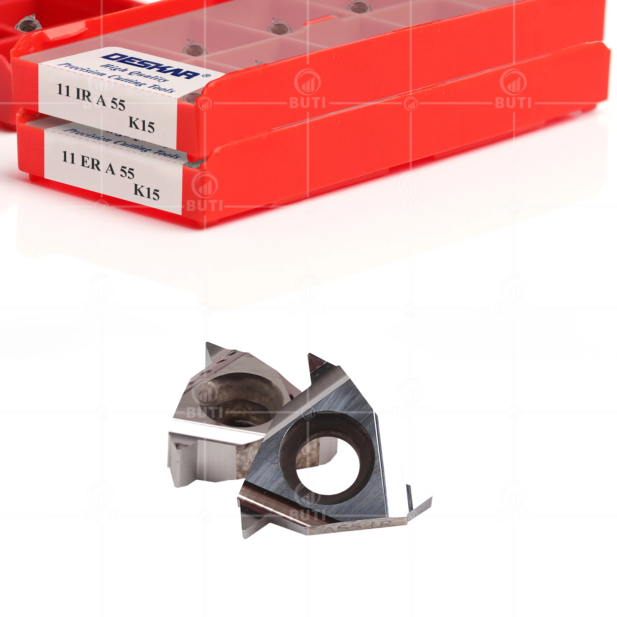 Imagem -03 - Deskar 100 Original 11er 11ir 1.0iso 1.5iso A55 A60 K15 Cnc Torno Cortador Rosqueamento Ferramentas de Torneamento Rosqueamento Inserções para Alumínio