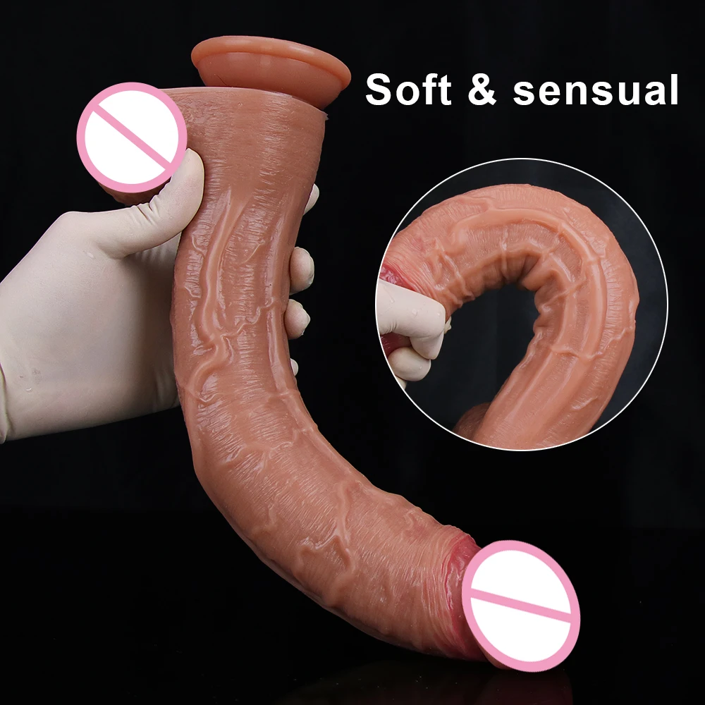 32CM Realistic Silicone Dildo Super Large Penis Sex Toy For Men Women With Thick Glans Real Dong Powerful Suction Cup Stiff Cock