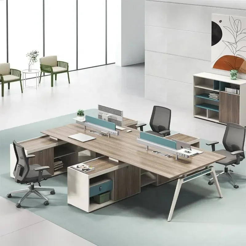 2026 Staff Office Furniture with Side Cabinet Employee Office Furniture Workstation Workstation Desk Partition Work Station