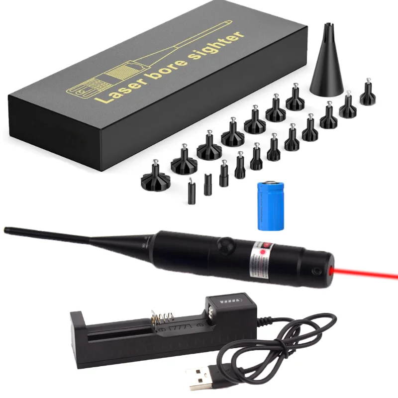 Laser Bore Sight Kit.177 .22 to12GA Caliber Laser Collimator Universal Bore Sighter 18Adapters - view 3