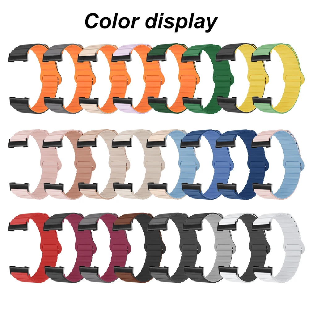 Cinturino ad anello magnetico per Fitbit Charge 3 4 5 Cinturino sportivo Smartwatch in silicone delicato sulla pelle a sgancio rapido per braccialetto uomo donna